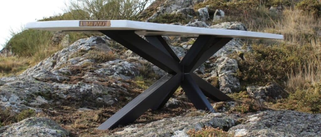 mesa blanca artesanal