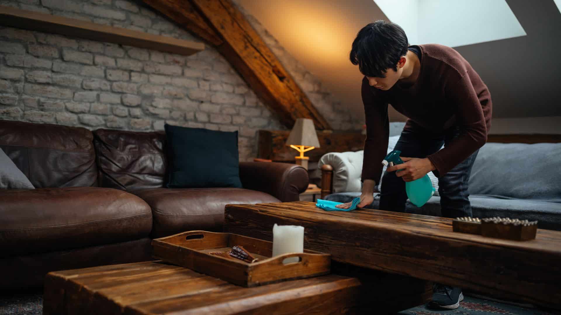 cómo debería limpiar los muebles de madera